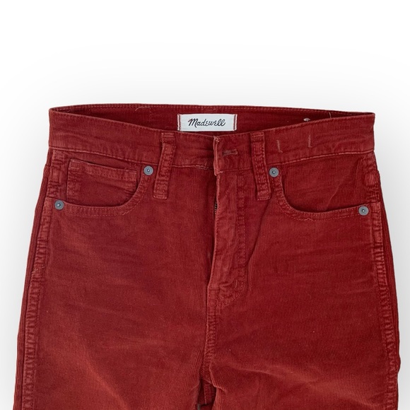 Madewell 10” high rise skinny jeans burnt orange thin corduroy size 24 - Picture 4 of 7